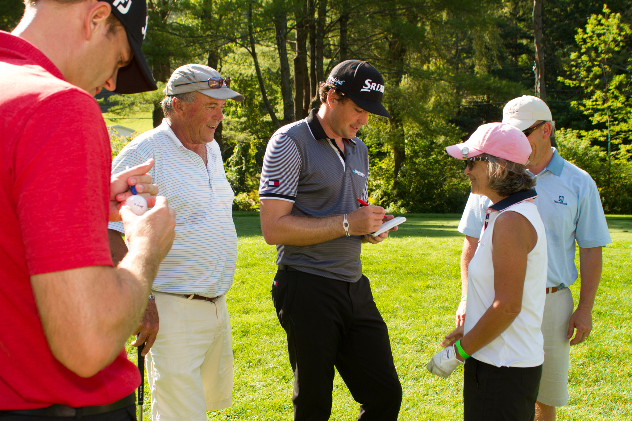 Keegan Bradley doing an interview